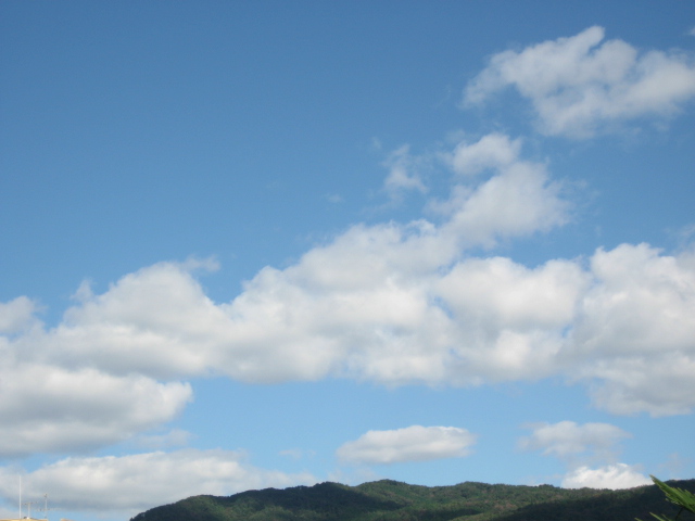 画像: 変わった形の雲が