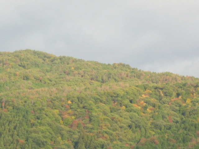 画像: 山に赤みが