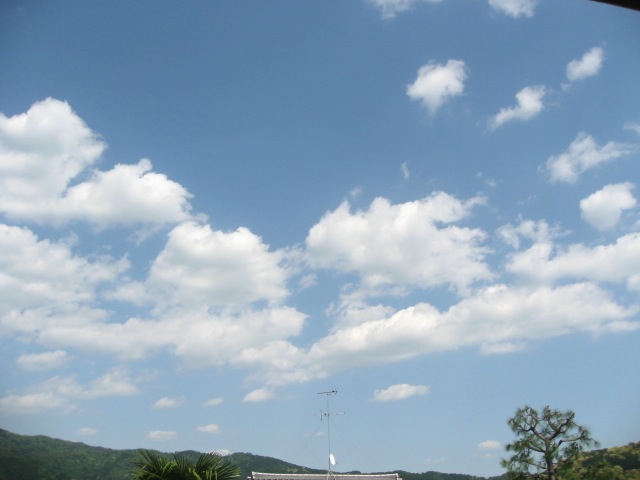 画像: 雲が風に乗って